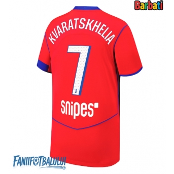 Paris Saint-Germain Khvicha Kvaratskhelia #7 Tricou Fotbal Replică 2025-26 Barbati Treilea